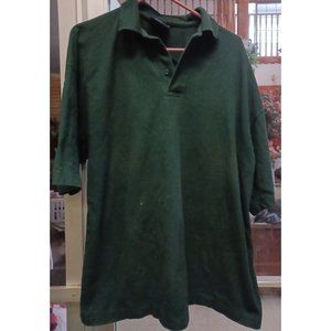 Mens Polo Shirt 3XL SS Dark Green Uneek 100% Cotton